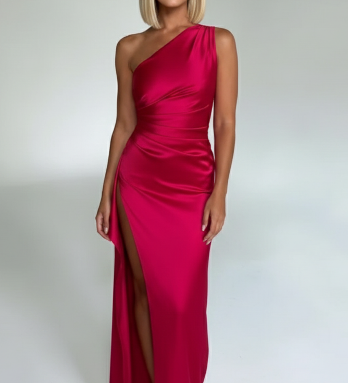 Satiini maxi mekko