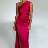 Satiini maxi mekko