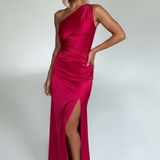 Satiini maxi mekko