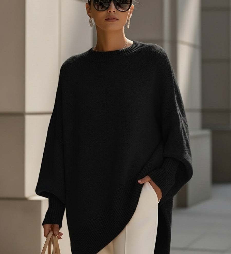 Yleisö poncho, oversize, luksus