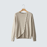 Asymmetrinen neulepusero, elegantti