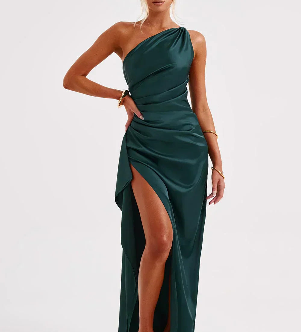 Satiini maxi mekko