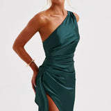 Satiini maxi mekko