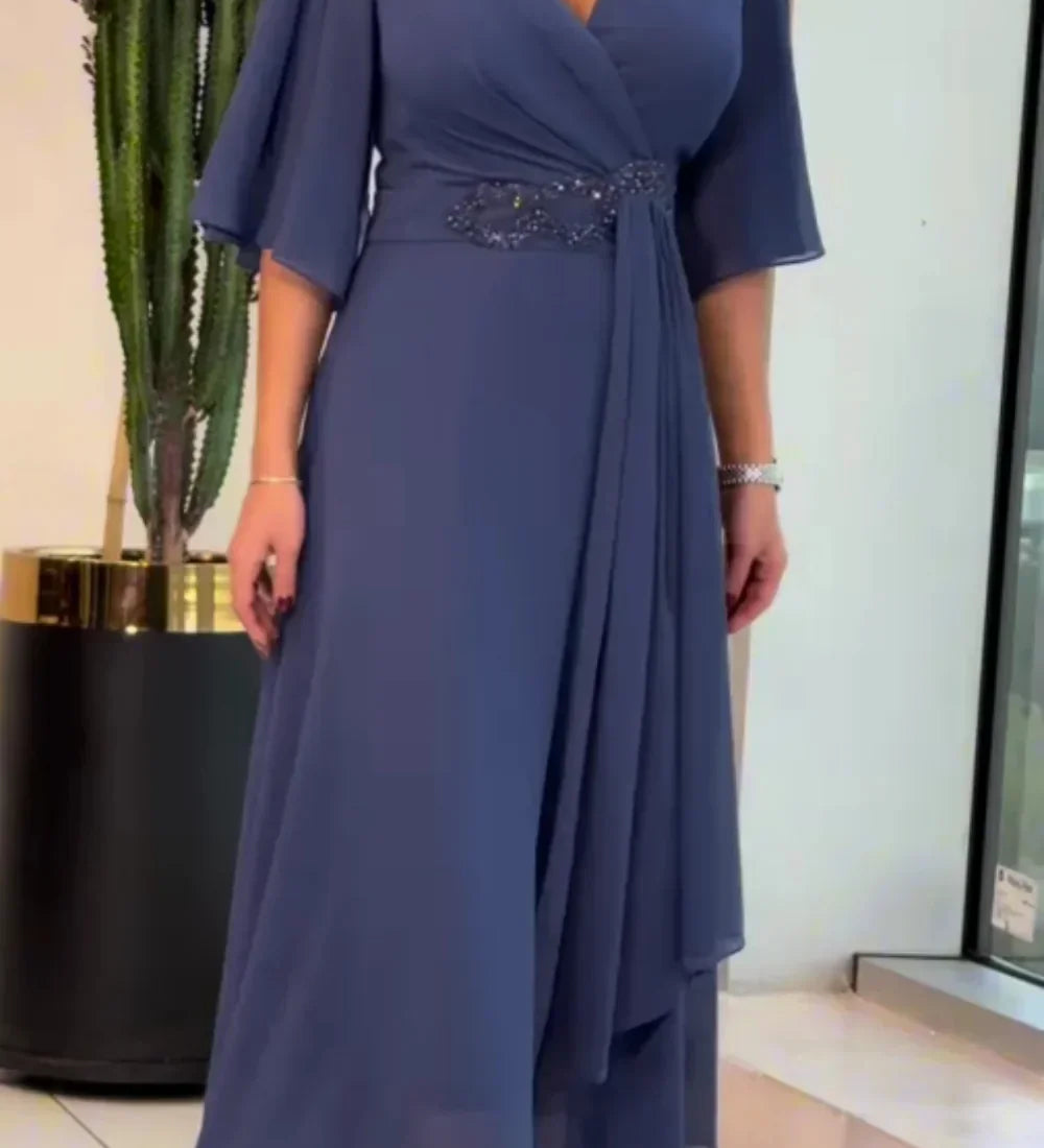 Pitkä sifonkihaalari, elegantti