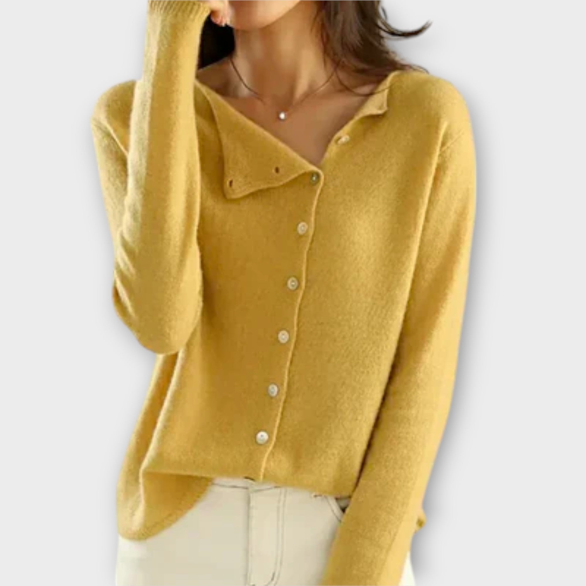 Asymmetrinen neulepusero, elegantti